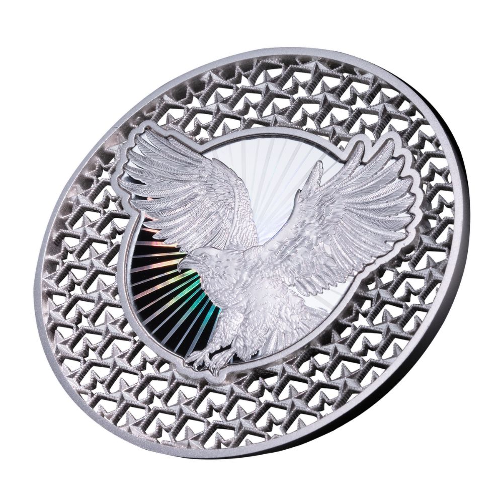 AMERICAN EAGLE Filigree 2 Oz Silver Coin $5 Solomon Island 2025
