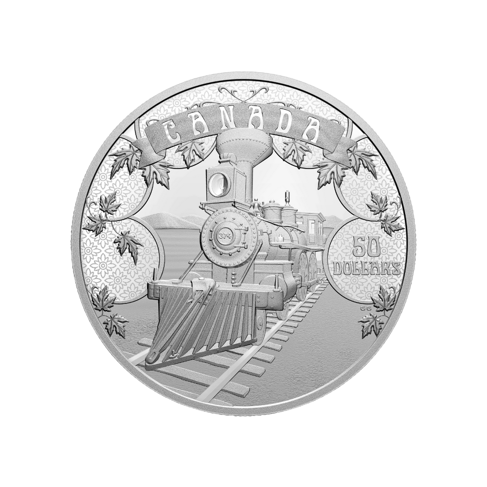 AN EMERGING COUNTRY First 100 Years of Confederation Rail Silver Coin $50 Canada 2021