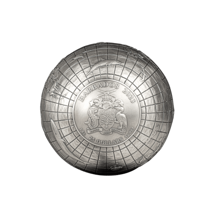 ANIMALS OF THE WORLD Spherical 1 Kg Kilo Silver Coin $25 Barbados 2023