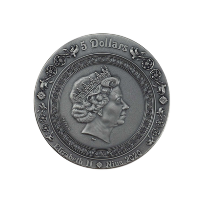 APHRODITE AND VENUS Strong and Beautiful Goddesses 2 Oz Silver Coin $5 Niue 2020