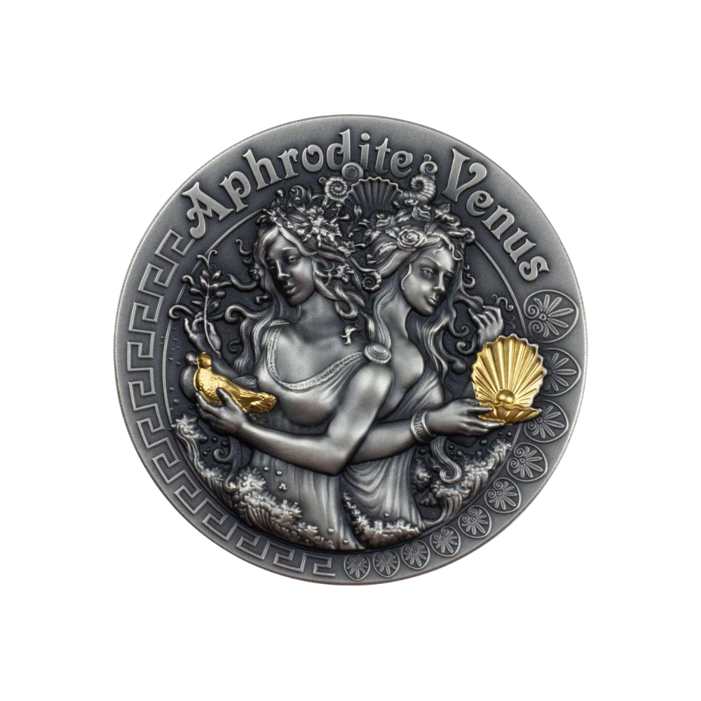 APHRODITE AND VENUS Strong and Beautiful Goddesses 2 Oz Silver