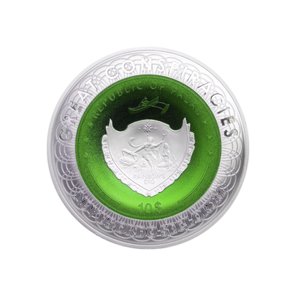 AREA 51 UFO Alien Great Conspiracies 2 Oz Silver Coin $10 Palau 2020