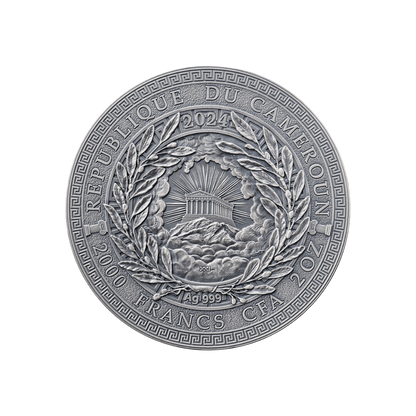 ARES Great Greek Mythology 2 Oz Silver Coin 2000 Francs Cameroon 2024