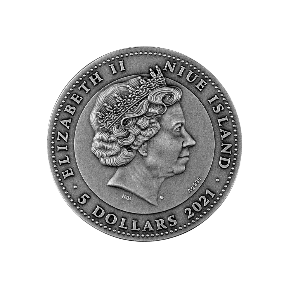 ARES & MARS GODS 2 Oz Silver Coin $5 Niue 2021