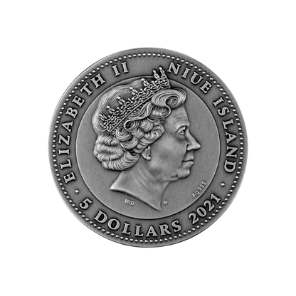 ARES & MARS GODS 2 Oz Silver Coin $5 Niue 2021