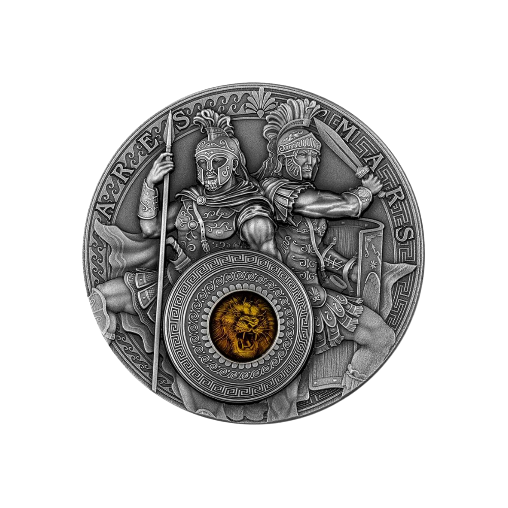 ARES & MARS GODS 2 Oz Silver Coin $5 Niue 2021