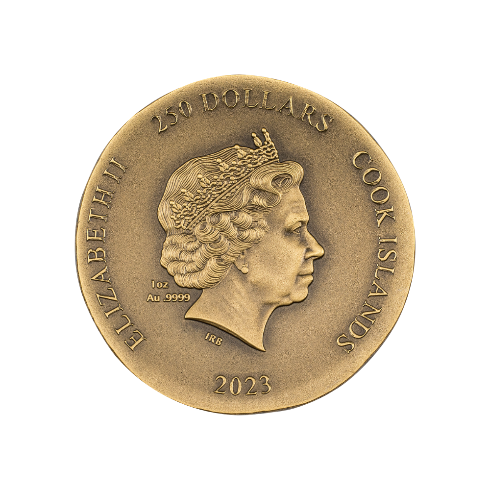 ARETHUSA Numismatic Icons 1 Oz Gold Coin $250 Cook Islands 2023