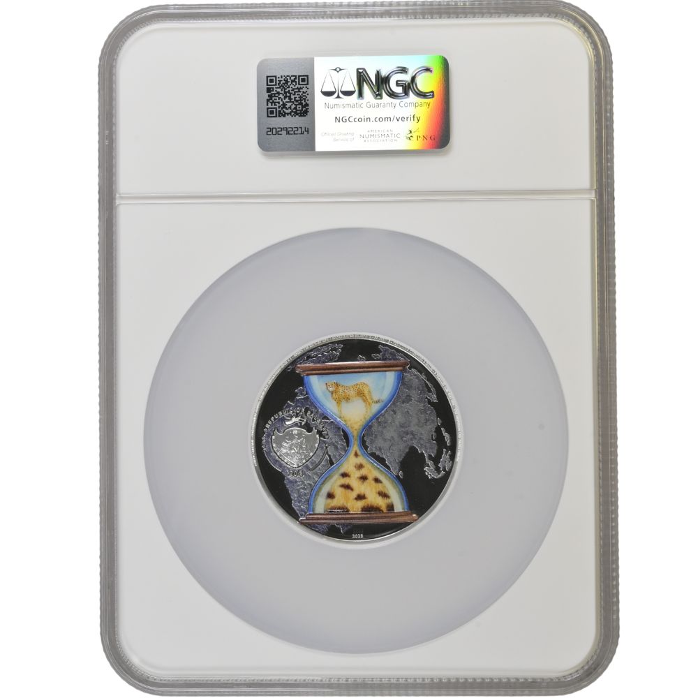 Endangered Animals ASIATIC CHEETAH  3 Oz Silver Coin $20 Palau 2023- NGC Graded PF 69 & PF 70 Ultra Cameo