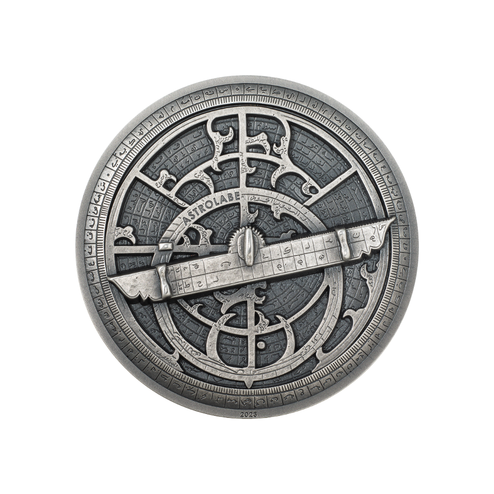 ASTROLABE Historic Instruments 2 Oz Silver Coin $10 Cook Islands 2023