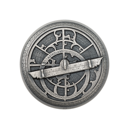 ASTROLABE Historic Instruments 2 Oz Silver Coin $10 Cook Islands 2023