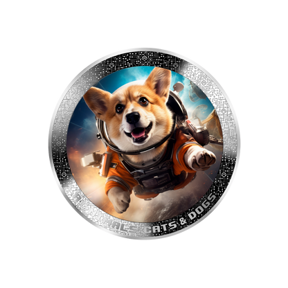 ASTRONAUT DOG AI-NIMALS 1 Oz Silver Coin 1000 Francs Cameroon 2025