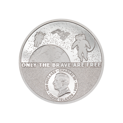 ASTRONAUT Real Heroes 1 Oz Platinum Coin $250 Cook Islands 2024