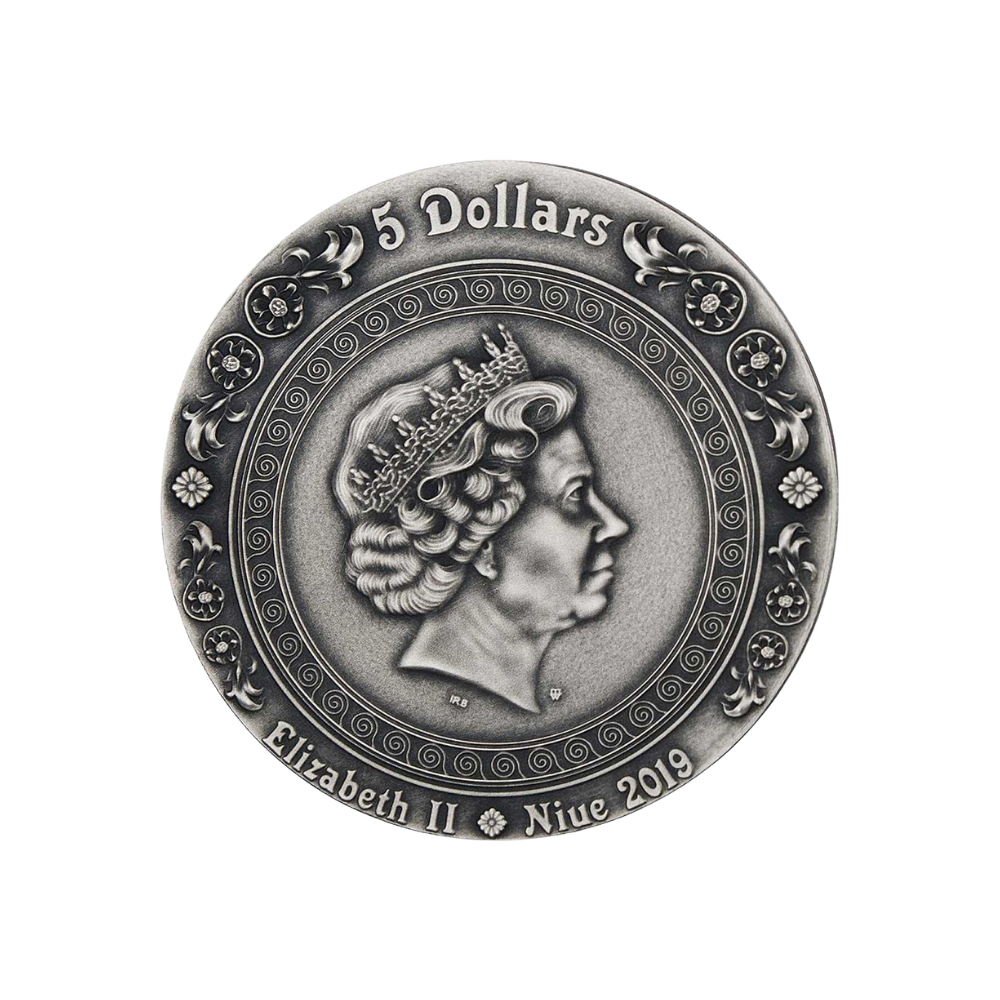 ATHENA AND MINERVA Strong and Beautiful Goddesses 2 Oz Silver Coin $5 Niue 2019