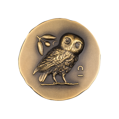 ATHENA'S OWL Numismatic Icons 1 Oz Gold Coin $250 Cook Islands 2023