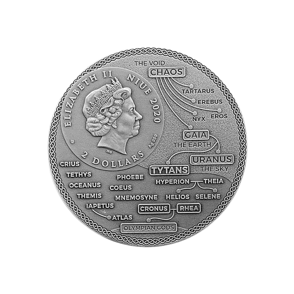 ATLAS Titans Glow in the Dark 2 Oz Silver Coin $2 Niue 2020