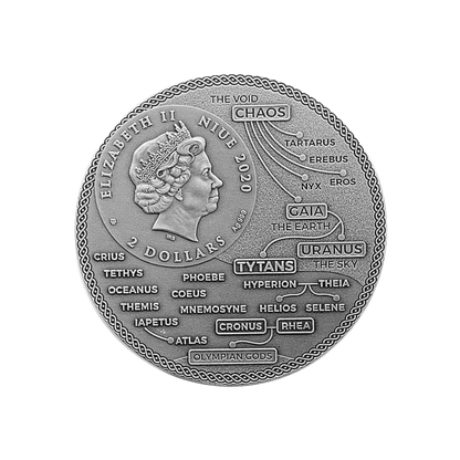 ATLAS Titans Glow in the Dark 2 Oz Silver Coin $2 Niue 2020