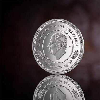 AUTUMN TREE OF LIFE 1 Oz Silver Coin 5 Cedis Ghana 2025