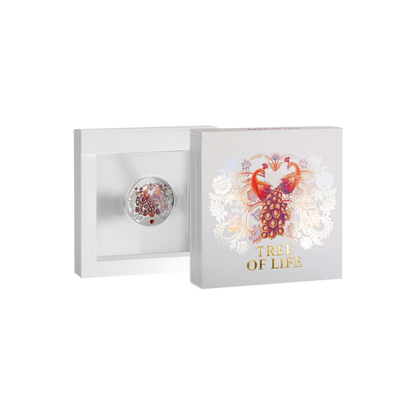 AUTUMN TREE OF LIFE 1 Oz Silver Coin 5 Cedis Ghana 2025