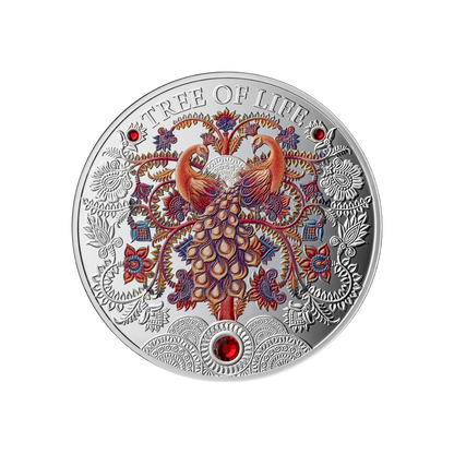 AUTUMN TREE OF LIFE 1 Oz Silver Coin 5 Cedis Ghana 2025