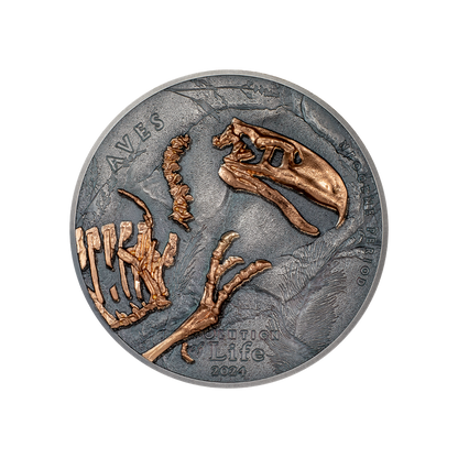 AVES Evolution of Life 1 Oz Silver Coin 500 Togrog Mongolia 2024