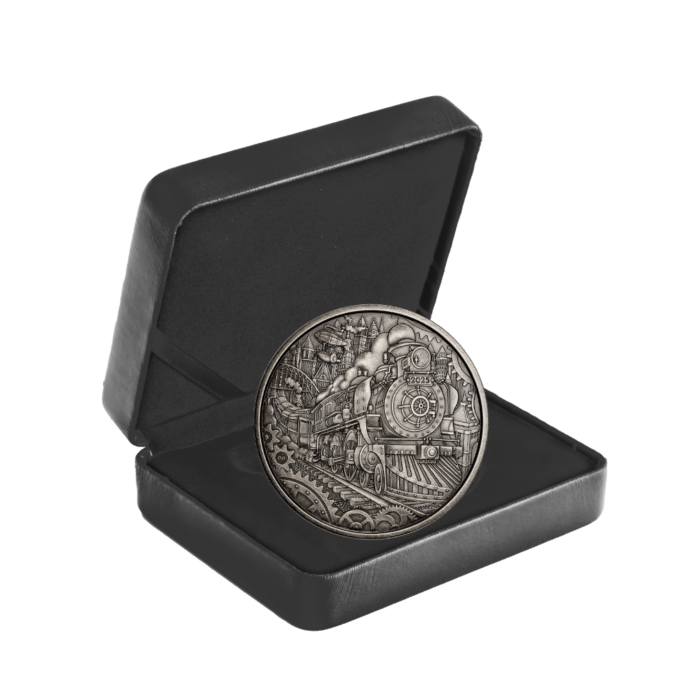 A Whimsical Tale: Steam Locomotive 3 Oz Fine Silver Coin Canada 2025 Royal Canadian Mint