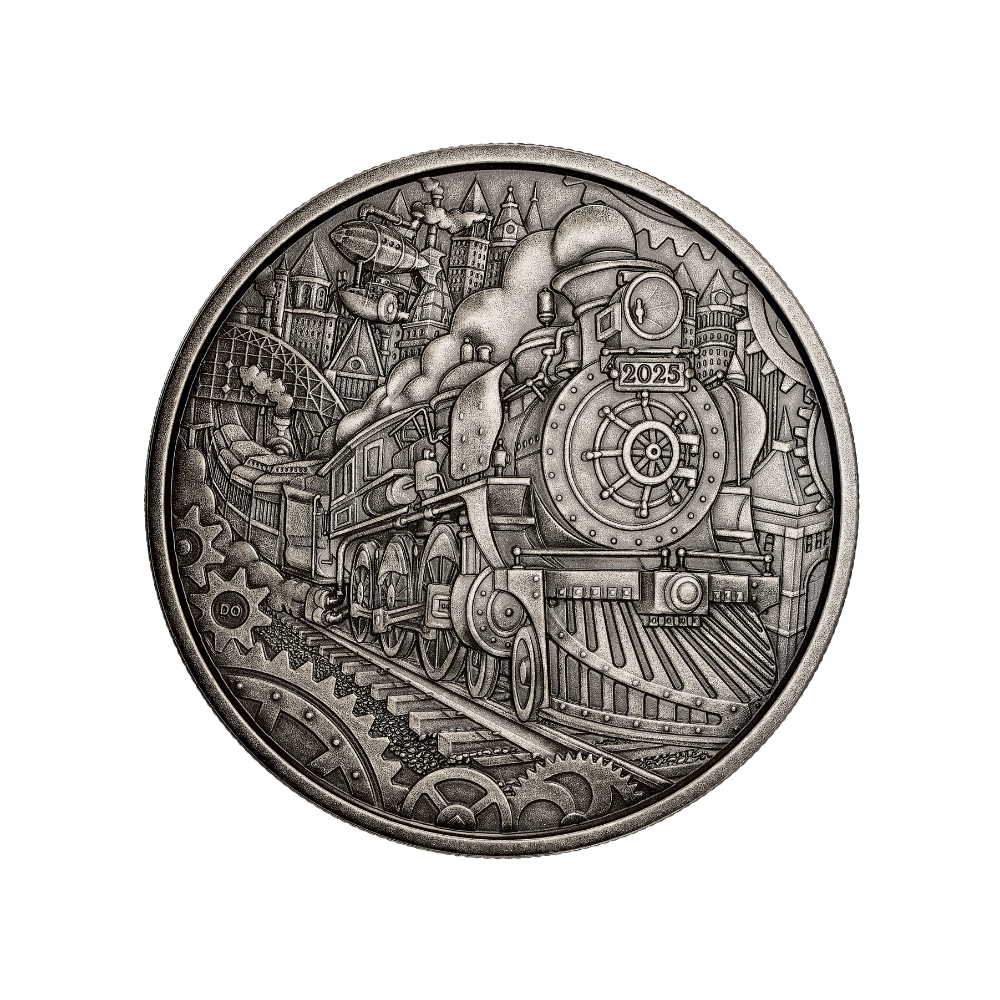 A Whimsical Tale: Steam Locomotive 3 Oz Fine Silver Coin Canada 2025 Royal Canadian Mint