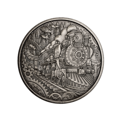 A Whimsical Tale: Steam Locomotive 3 Oz Fine Silver Coin Canada 2025 Royal Canadian Mint