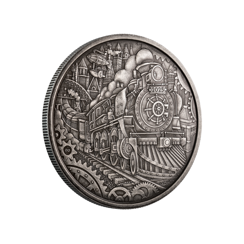 A Whimsical Tale: Steam Locomotive 3 Oz Fine Silver Coin Canada 2025 Royal Canadian Mint