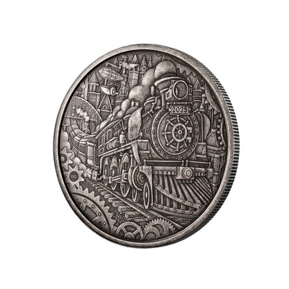 A Whimsical Tale: Steam Locomotive 3 Oz Fine Silver Coin Canada 2025 Royal Canadian Mint