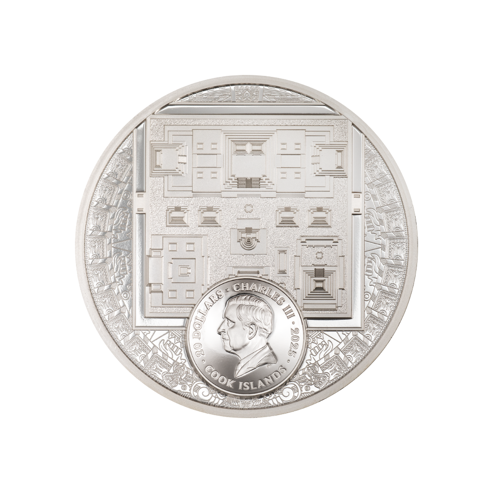 AZTEC EMPIRE 3 Oz Silver Coin $20 Cook Islands 2025