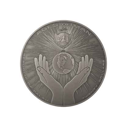 AZTEC FIVE SUNS Ages of Man Creation of World 3 Oz Silver Coin $20 Palau 2021