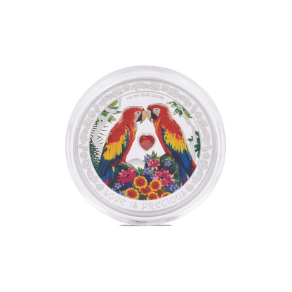 LOVE IS PRECIOUS Macaw 1 Oz Silver Coin $2 Niue 2025