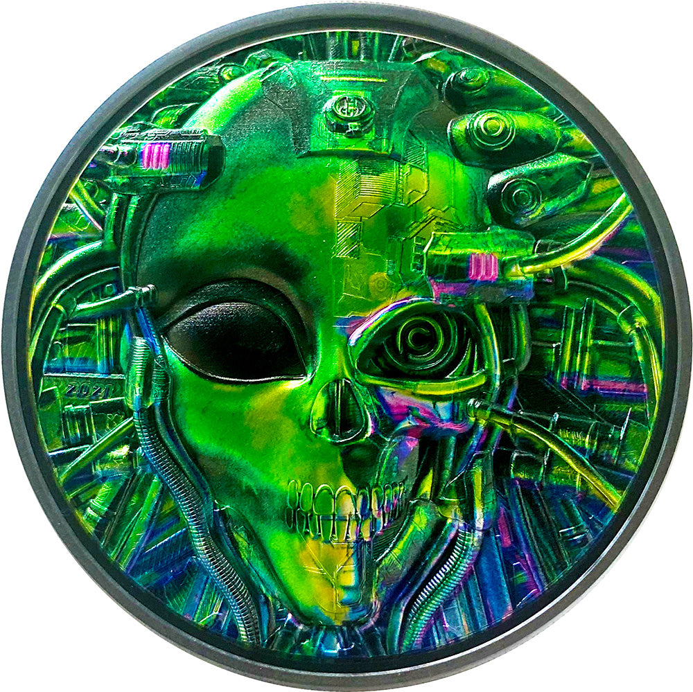 ALIEN Cyborg Revolution 3 Oz Silver Coin $20 Palau 2021