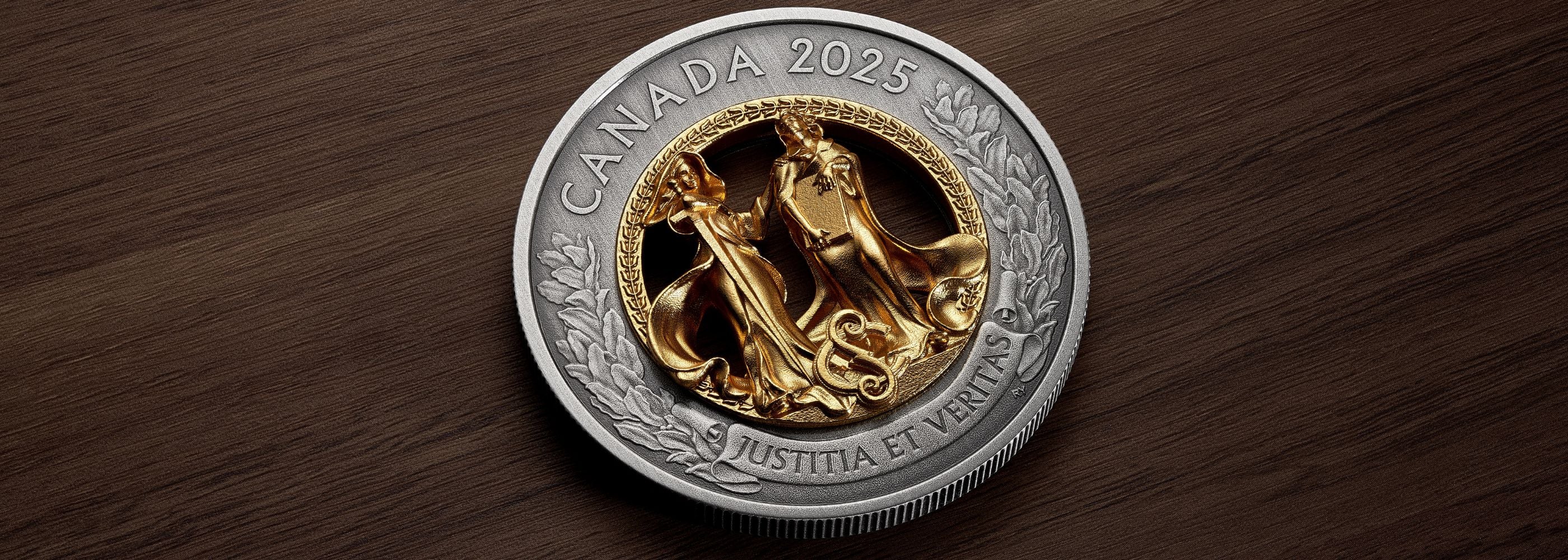 Allegories of Justice and Truth - Multidimensional Fine Silver Coin