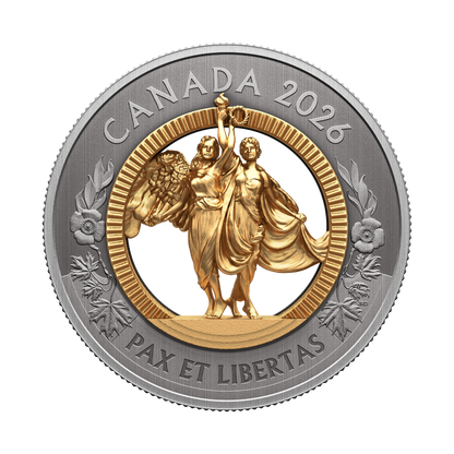 Allegories of Peace and Freedom Fine Silver Coin Canada 2026 Royal Canadian Mint