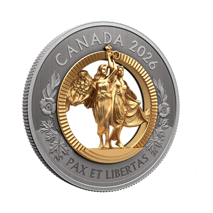 Allegories of Peace and Freedom Fine Silver Coin Canada 2026 Royal Canadian Mint
