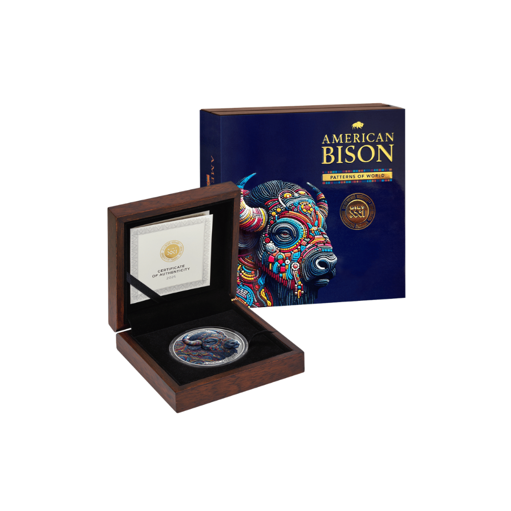 American Bison Patterns of The World 2 Oz Silver Coin 2025