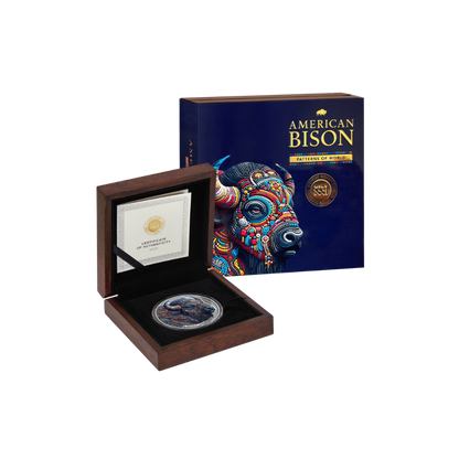 American Bison Patterns of The World 2 Oz Silver Coin 2025