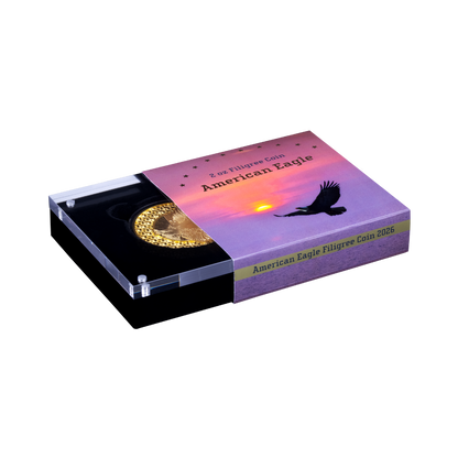 American Eagle Filigree Gilded 2 Oz Silver Coin 2026 MDM