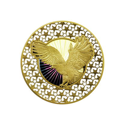 American Eagle Filigree Gilded 2 Oz Silver Coin 2026 MDM