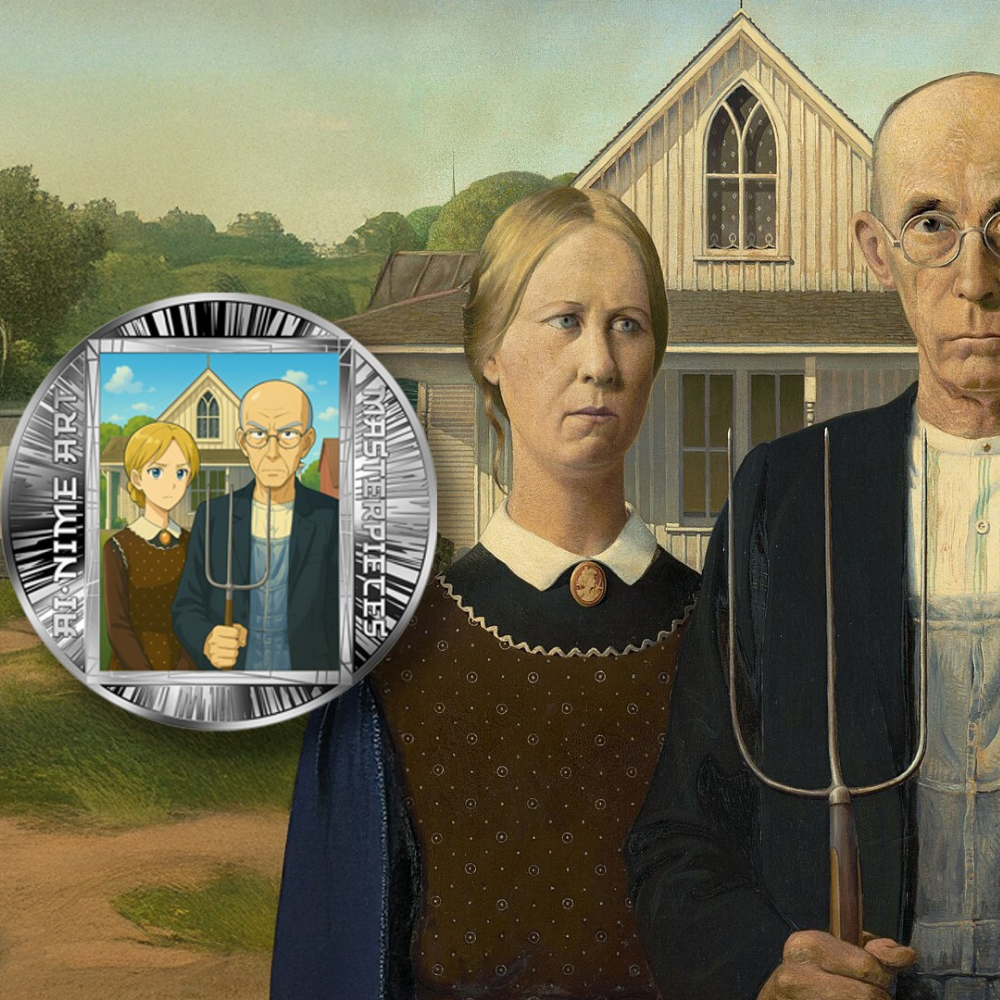 American Gothic AI-nime Art Masterpieces Silver Coin 2025 popcoins