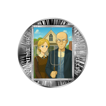 American Gothic AI-nime Art Masterpieces Silver Coin 2025 popcoins