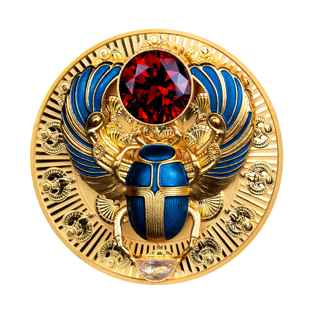 Ancient Egypt Scarab 3D 2 Oz Silver Coin 2026 MDM