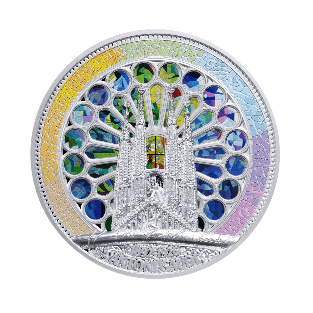 Antoni Gaudi 2 Oz Silver Coin 2026 MDM