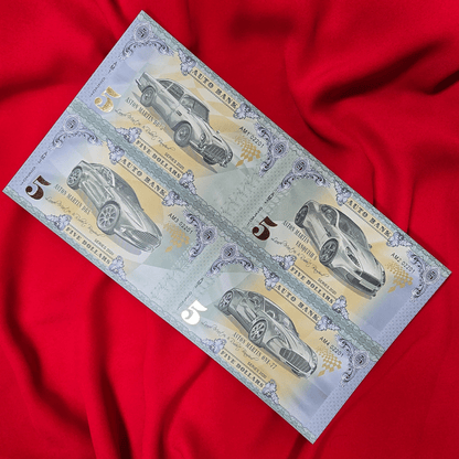 Aston Martin Auto Fantasy Note Limited Series Uncut Sheet of Four Notes pic1