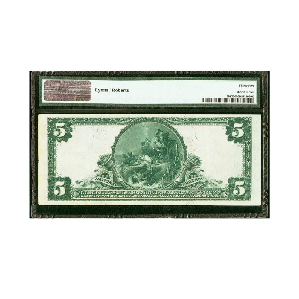 Atchison $5 1902 Exchange NB Plain Back PMG Choice VF 35