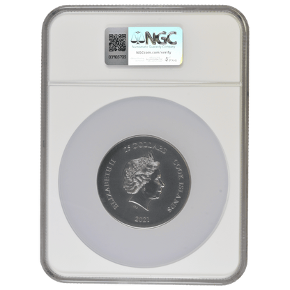 Athena's Owl Numismatic Icons 5 Oz Silver Coin 2021 - MS 70 ANTIQUED