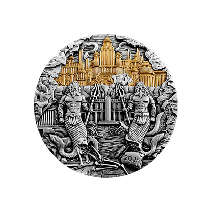 Atlantis Sliding Door Technique 5 Oz Silver Coin 2025