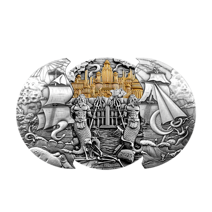 Atlantis Sliding Door Technique 5 Oz Silver Coin 2025
