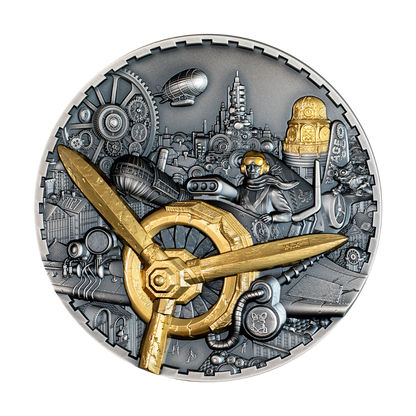 Aviation Steampunk 1 Kg Silver Coin 2027 CIT COIN INVEST AG